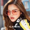 Occhiali da sole Caponi Round Women's Occhiali da sole da sole Fashion Vintage Designer Accessori Eyewear Trendy Brand Sun Glasses for Women UV Protect CP118 Q231120