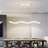 Lampes suspendues LED lumières pour Table à manger étude salon décoration de la maison éclairage intérieur luxe De blanc noir plafond Base