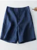 Damen-Shorts Damen-Sommer-Shorts Baumwolle Freizeit-Shorts Candy Classic Linens Button Fly Straight Short Pants Student Women Shorts 230418