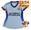 23 24 Cruz Azul Soccer Jerseys CDSyC Mexique Ligue Pineda Romo ALVARADO RODRIGUEZ 2023 2024 Troisième maillots de football LIGA MX camisetas de futbol femmes Kit