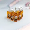 10 pièces nouvelle bouteille de bière résine boucle d'oreille breloques bouteille de boisson pour porte-clés collier pendentif résultats de bijoux breloque flottante C228 Fashion JewelryCharms beer Bottle