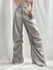 Женские штаны Capris Weekepe Satin Wide Women Женские брюки мешковатые шнурки бегают спортивные штаны летние модные брюки Элегантная уличная одежда 230417