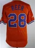 Clemson Tigers College Baseball 28 Seth Beer Jerseys Men Team Color Purple Orange White Asservery and Sewing Cooperstown Vintage Cool Base Cotton Pure Cotton