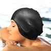 Bonnets de natation Imperméables Adultes Bonnets De Natation Silicone Élastique Oreilles Protecteur Hommes Femmes Cheveux Longs Sport Piscine Cap Chapeau Fournitures De Plongée P230418