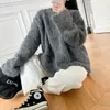 Pull en laine à col rond en peluche d'alpaga Toteme pour femme