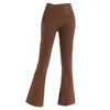 Lu Yoga Lu-088 Want Flare Pants Pole Yoga Pants Super Elastyczny wysoki talia Leggingi trening na siłownię Rozkloszech szerokich zabójczych nogach spodnie Kobiety