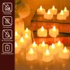 Ljus 24st Flamess LED Candle till Home Christmas Party Wedding Decoration Heart-Shaped Electronic Battery Power Tealight Candles 231117