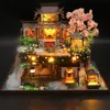 Doll House Accessories DIY Wooden Miniature Building Kit Doll Houses with Furniture Chinese Ancient Casa Dollhouse Handmade Toys for Girls Xmas Gifts 230417