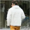 Men's Fur Faux Homme Jacket Leather Men White Black Fashion Coat Lapel Casual Slim Jaqueta Motoqueiro 231118