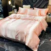 Bedding Sets Herm Export Four Piece Set Pure Mulberry Satin Fitted Sheet Summer Ice Silk Sliding Quilt Cover Beda68t6llw