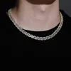 Collana a catena a maglia cubana hip-hop da 9 mm piena di diamanti Personalità degli amanti della moda europea per uomo e donna Versatile moda di strada Gioielli Bijoux Accessori