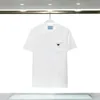 Projektant Triangle Etykieta męska T-shirt Summer Nowy okrągły szyję Solidny kolor swobodny moda męska top
