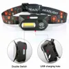 Headlamps Portable Mini XPECOB LED Headlight USB Charging 18650 Battery Camping Fishing Flashlight 231117