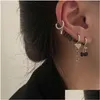 Dangle & Chandelier Asymmetric Love Heart Cherry Dangle Earrings Set Sier Color Elegant Of Trend Girls Earring For Women Jew Dhgarden Otyup