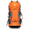 Mochila Montañismo al aire libre Bolsa de viaje 60L Paquete de camping Noche Diseño reflectante Nylon Impermeable Resistente al desgaste Mochila de senderismo 230418