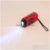 Novelty Items 3 In 1 Emergency Charger Hand Crank Generator Wind/Solar/Dynamo Powered Fm/Am Radio Phones Chargers Led Flashlight Q03 Dh17X