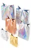 Present Wrap Laser Present Paper Bag Holiday Party Gold and Silver Packaging Carton Ribbon Small kan anpassas Size Printed 2211086768915