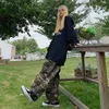 Pantalons pour femmes Capris Y2k Streetwear coréen Cargo Hip Hop ArmyGreen Baggy Harem pantalon de survêtement pantalon de Camouflage taille haute Alt Joggers pour femmes 231117