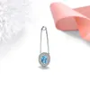 Spille Spille Naturali 0,9 carati Topazio blu ovale Spilla in argento sterling massiccio 925 Spilla stile semplice Regalo di anniversario per feste per le donne 231118