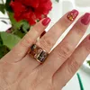 Bague en cristal multicolore pour femmes anel 316L anneaux de mariage en acier inoxydable femme arc-en-ciel couleur pierre anneau anillo bijoux de mode Fashion JewelryRings rings women