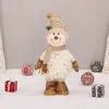 Christmas Decorations 96cm Year Telescopic Christmas Dolls Ornament Soft Plush Snowman Standing Doll Decoration forChristmas Ornaments 231117