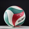 Balls US Original Molten V5M5000 Volleyball Standard Size 5 PU Ball for Students Adult and Teenager Competition Training Outdoor Indoo 230418