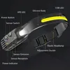 Headlamps Wave Induction headlights COB LED with builtin battery flash USB rechargeable flashlight outdoor lighting work lights 231117