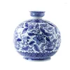 Bottiglie di stoccaggio Vaso in ceramica Jingdezhen Vaso in porcellana blu e bianca Decorazione