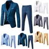 Costumes pour hommes Blazers costume pour hommes mince 3 pièces costume affaires de mariage veste gilet pantalon manteau garçons d'honneur coupe régulière Blaizer Masculino Hombre 231118