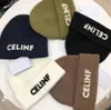 Celinf Autumn/Winter Sticked Hat Big Brand Designer Beanie/Skull Caps Stapled Hat Baotou Letter Ribbed Woolen Hat599