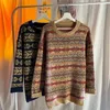 Chandails pour femmes MEXZT Harajuku Imprimer Pull Femmes Streetwear Surdimensionné Pulls tricotés Vintage Japonais Casual Jumper Coréen Couple Tricots 231118