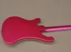 Basso elettrico rosa metallizzato a 4 corde con tastiera in palissandro e rilegatura del corpo. Offerta logo/colore personalizzabile