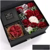 Autres fournitures de fête festive Savon éternel Rose dans la boîte Fleurs préservées Ensemble pour fournitures de fête Mères Romantique Saint Valentin DRO DHP5B