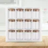 Storage Bottles 12 Pieces Jar Clear Sealed Organizer Food Canisters Tank Kitchen For Candy Kitchens Counter Cookie