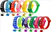 12styles Dog Puppy Cat Collar Breakaway Adjustable Cats Collars with Bell Bling Paw Charms pet decoration supplies YYA3847577254