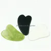 Party Favor Natural Stone Jade Guasha Gua Sha Board Masr For Scrap Therapy Jades Roller 3 Colors Drop Delivery Home Garden F Dhgarden Dhkvg