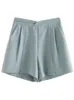 Shorts femininos fsle traje de verão shorts feminino design sensor uma linha alta cintura alta esbelta perna larga perna casual cargo calças fêmeas 230418