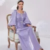 Vêtements Ethniques Femmes Marocaines Musulmanes Abaya Soirée Maxi Dress Dubai Cocktail Jilbab Islam