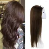 Long Brown Human Hair Wigs Natural Straight Brazilian Remy Glueless U Part Middle Right Left Upart 1"x4"