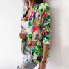 Damespakken Blazer Vintage Flower Gedrukte Jassen Spring Rapel Collar Cardigan 2023 Autumn Elegant Office Long Sleeve Office Outwears 230418