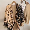 Autumn Scarf New Pentagram Tassel Stora Kerchief Women's All-Matching Thicked Cold-Sof Driving Travel Air Conditioning Filt Small Cover Quilt