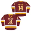 Movie Hockey 10 John Biebe Jersey Version Mystiy Alaska College Team Home Brown Color Vintage All Stitched University For Sport Fans Breathable Pullover Retire