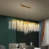 Modern Creative Chandelier Restaurant Golden Luster Luxury Crystal Led Lighting Chandelier Indoor Lighting Living Room Lamps