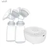 Milchpumpen Doppelte elektrische Milchpumpe, USB-elektrische Milchpumpe mit Babymilchflasche, kaltem Wärmekissen, BPA-frei, leistungsstarke Milchpumpen, L231118