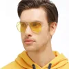 Okulary przeciwsłoneczne antypolaryzator miedzianych samochodów samochodowych Nocne wizje gogle żółte mężczyzny pilot okulary 230418