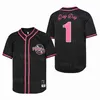 Moive Baseball NEXT FRIDAY Jersey 1 DAY DAYS IN GRAY Schwarz Pink Team All Stitched Cool Base Cooperstown Retro University Vintage Für Sportfans Atmungsaktive Uniform