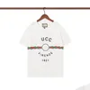 T-shirt da uomo girocollo manica corta abbigliamento estivo firmato T-shirt stampata in puro cotone stesso stile per gli amanti della moda