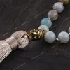 Moda bohemijska plemienna beżowa joga joga biżuteria Amazonite Stone Buddha Naszyjnik dla kobiet Lariat Naszyjniki modowe biżuteria biżuteria akcesoria biżuterii