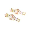 Stud Obega King Design Drop Earring Full Multi Color Epoxy Earrings Fancy Jewelry for Women Special Crystal Stone 231117