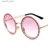 Lunettes de soleil surdimensionnées pour femmes, grandes lunettes de soleil roses avec pierres de cristal colorées, lunettes de soleil de styliste extra mode, monture transparente Q231120